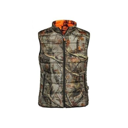 Gilet Warm réversible camo orange / Forest Percussion