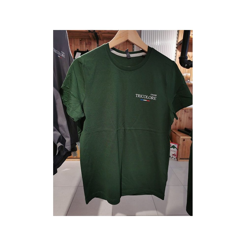 T-shirt « Les valeurs tricolores », vert (Chasse Tricolore)