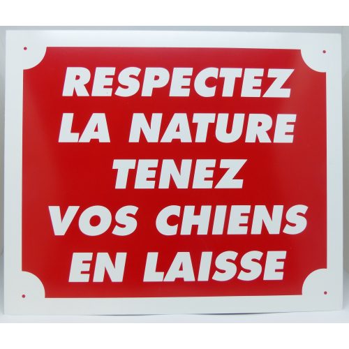 Pancarte « Tenez vos chiens en laisse »