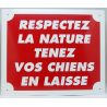 Pancarte « Tenez vos chiens en laisse »