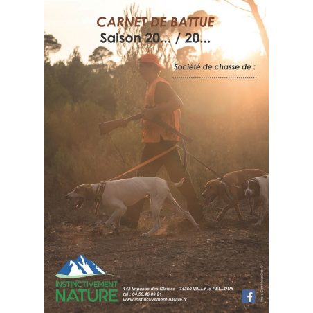 Carnet de battue format poche