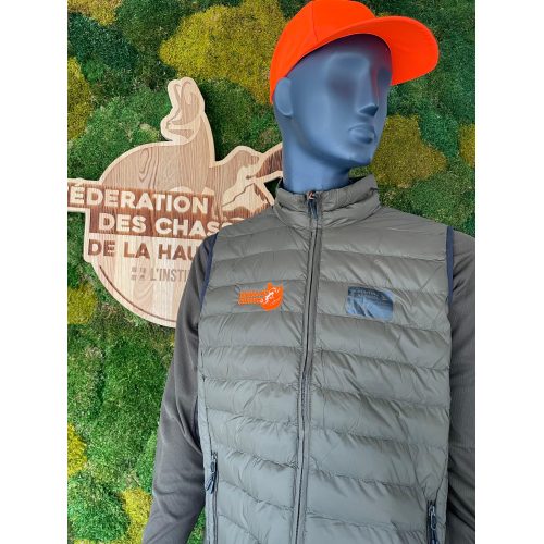 Doudoune sans manche brodée Instinctivement Nature, homme