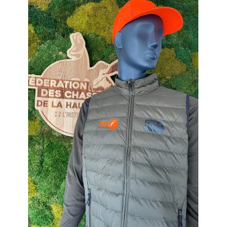 Doudoune sans manche brodée Instinctivement Nature, homme
