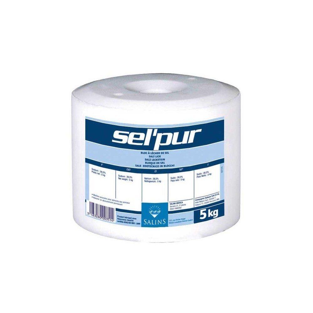 Bloc de sel pur, 5 kg (Vitex)