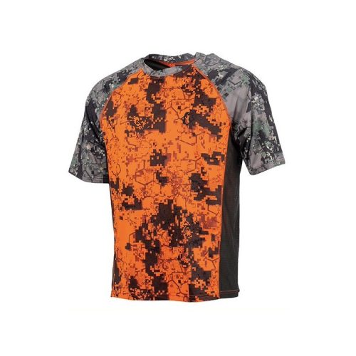 T-shirt stretch camo digital orange Percussion
